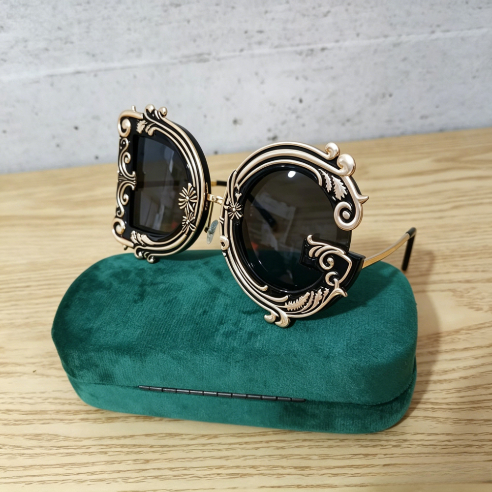 Lunettes de soleil tendance en métal style punk pour femme – Modernes, rétro, idéales pour la photographie de rue, les défilés de mode et les soirées