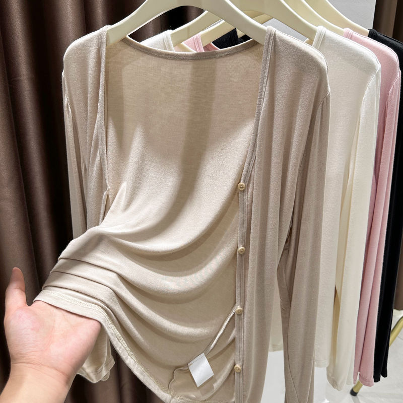 Châle d'été pour femmes, vêtements de Protection solaire, jupes assorties, Camisoles, col en v, Cardigans, vestes fines, printemps automne