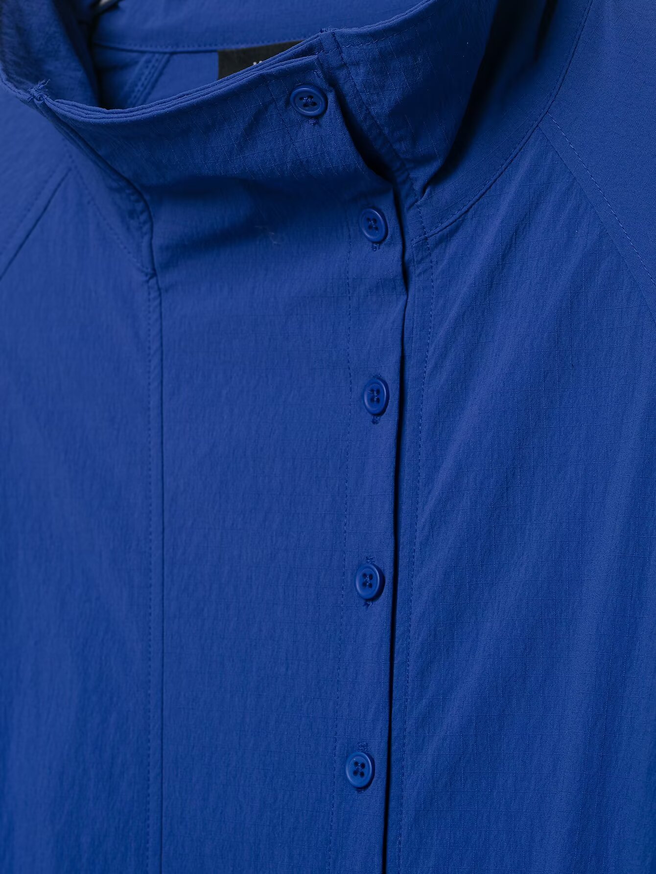 BSAY 2026 Veste courte décontractée pour femme à col montant, boutonnée, avec ourlet à cordon de serrage, manches longues bouffantes et froncées