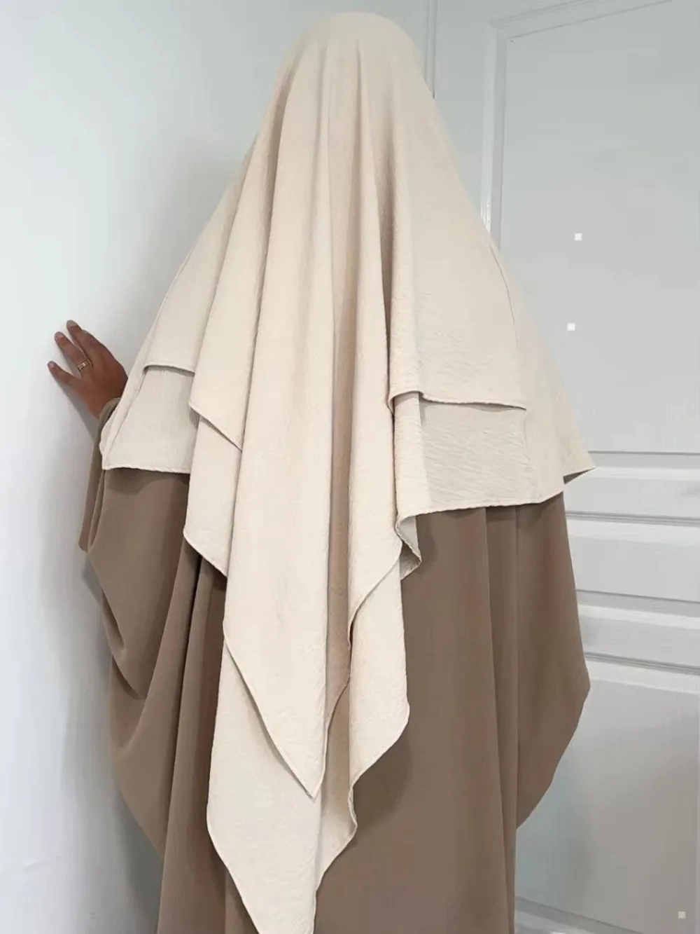 Long Khimar femmes Ramadan Eid musulman Long Hijab une pièce couvre-chef Jubha vêtements islamiques Hijabs Musulman vêtement de prière 2025