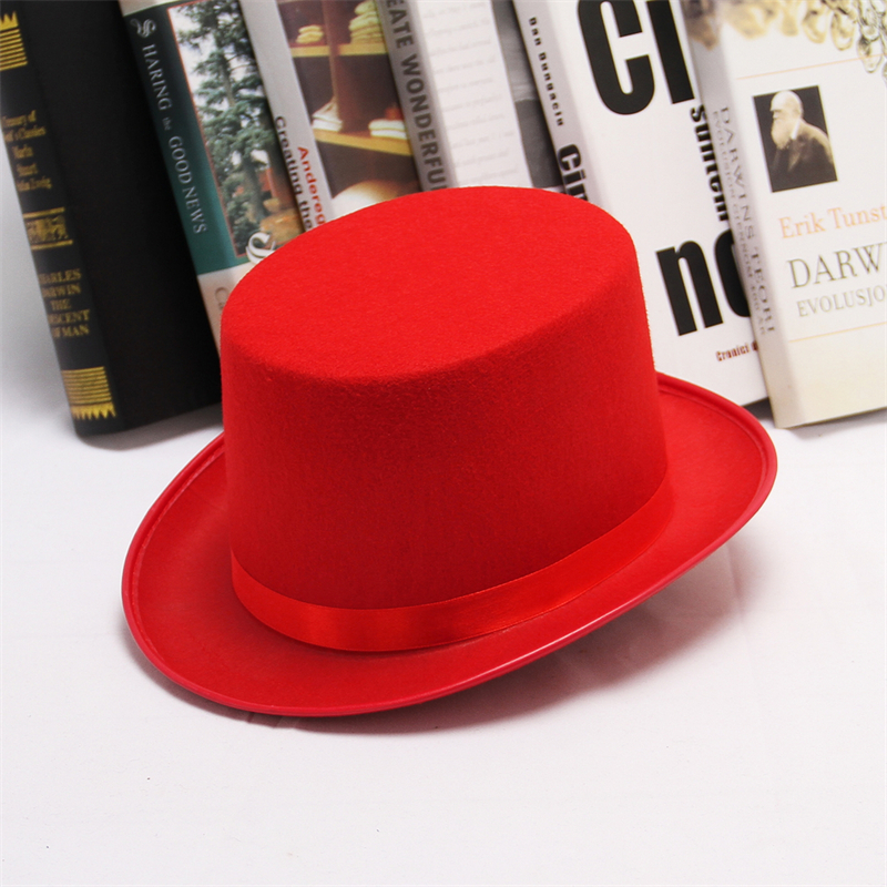 Chapeau de chapelier fou pour hommes, Costume de fête d'halloween, chapeau de magicien en feutre, chapeau cylindrique pour femmes et hommes