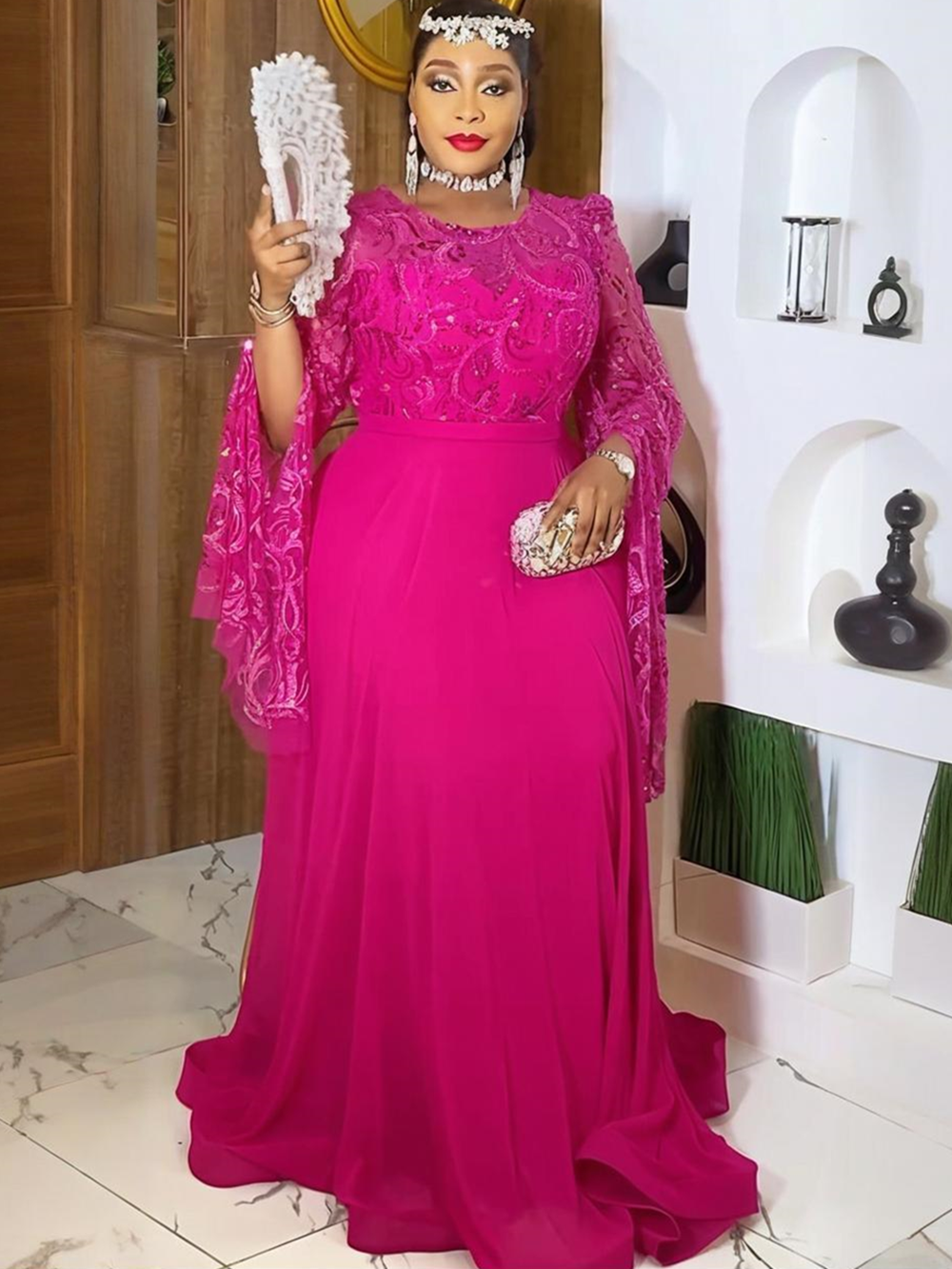 Robes de soirée de mariage africaines grande taille pour femmes Dashiki paillettes à manches longues robe de soirée élégante turquie robe Maxi musulmane