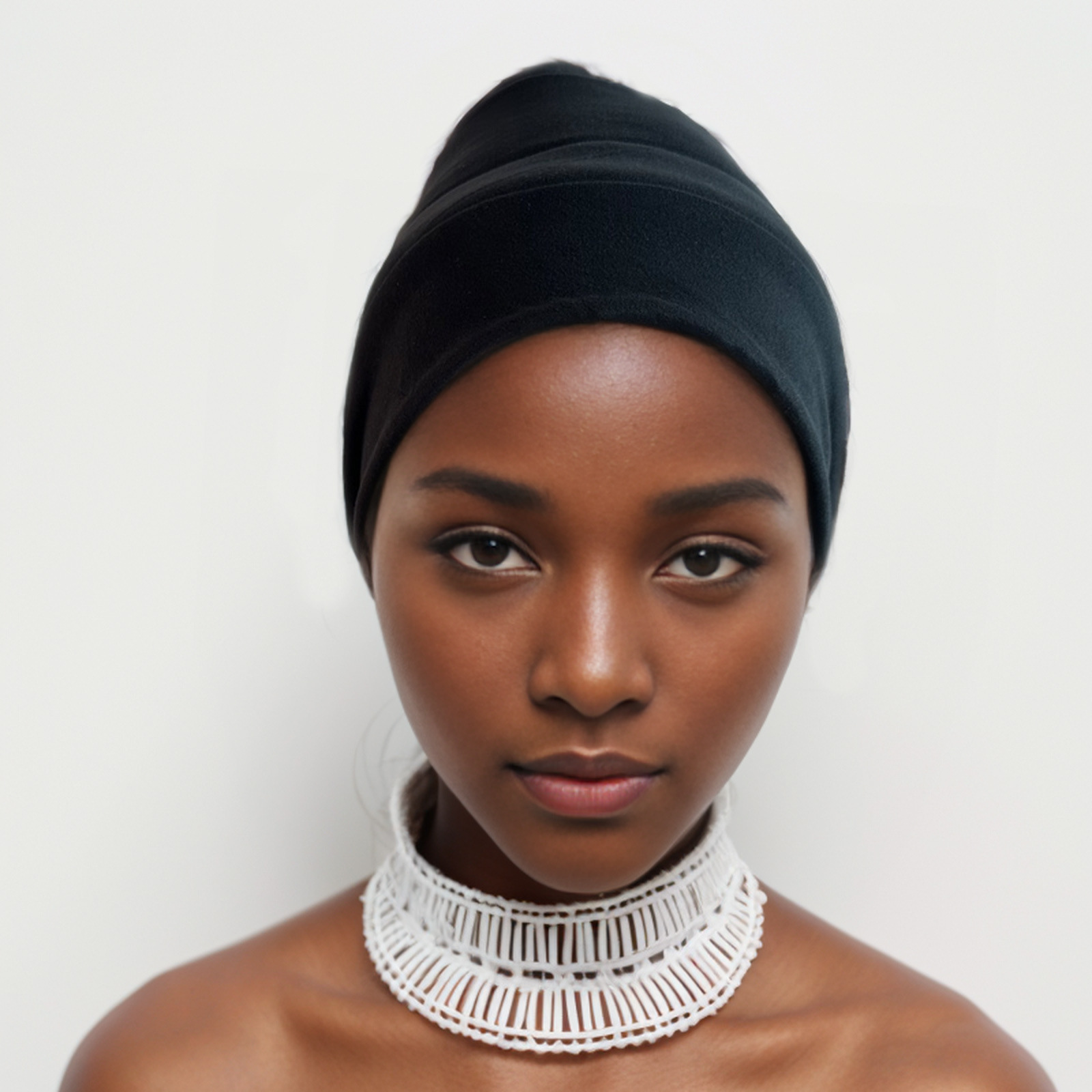 Turbans Volumiser léger sous écharpe Bonnet noir Turban Lifter sous le Turban ascenseur africain bandeau