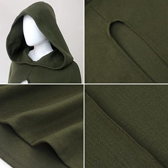 Hommes ancien Cape à capuche adulte médiéval chasseur Archer Cape assistant celtique guerrier manteau Cosplay vêtements scène drame Costume S-3X