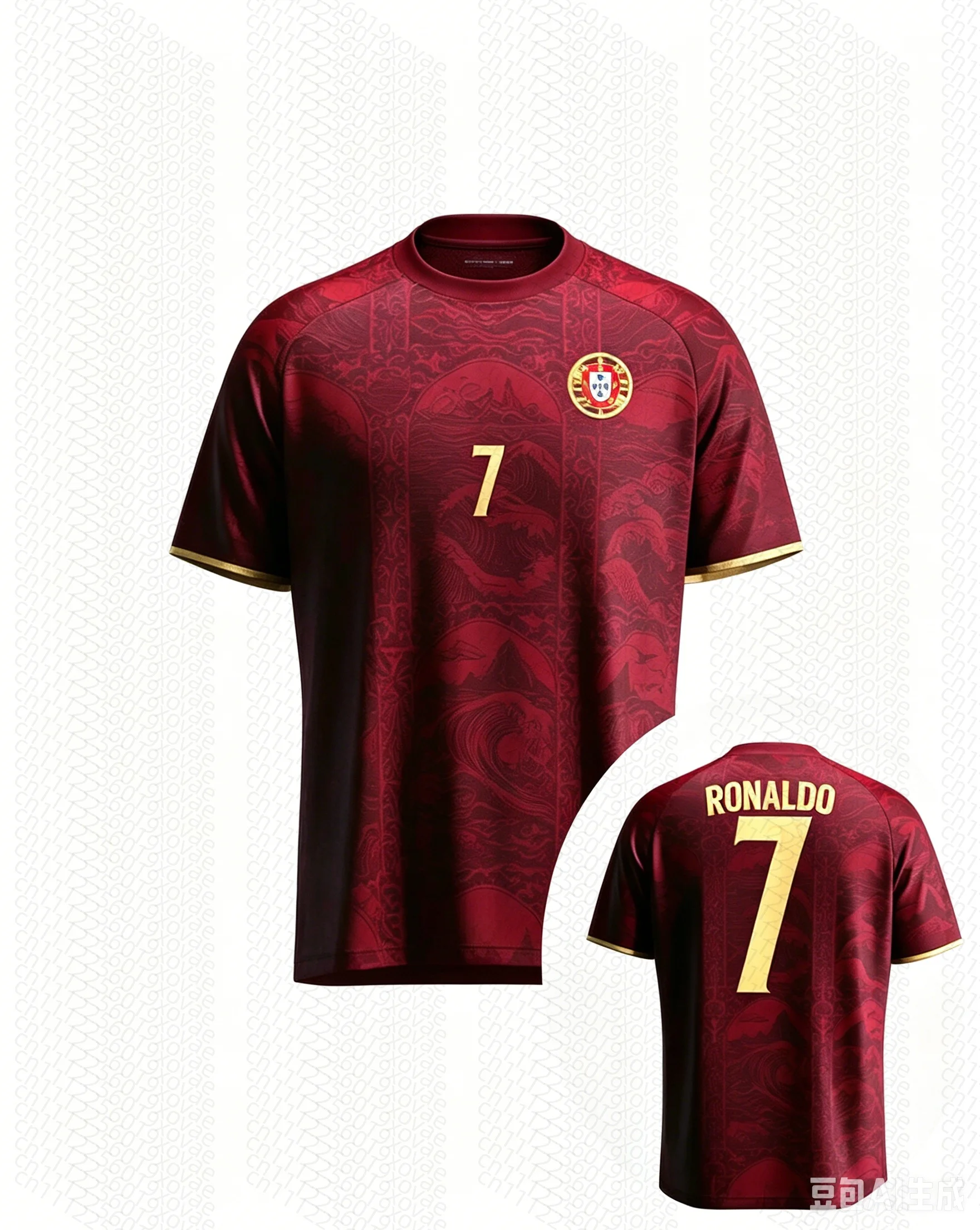 Maillot de football pour homme 2026 Legendary No.7, imprimé 3D motif antique, respirant, léger, pour entraînement extérieur, tee-shirt d'été pour supporter