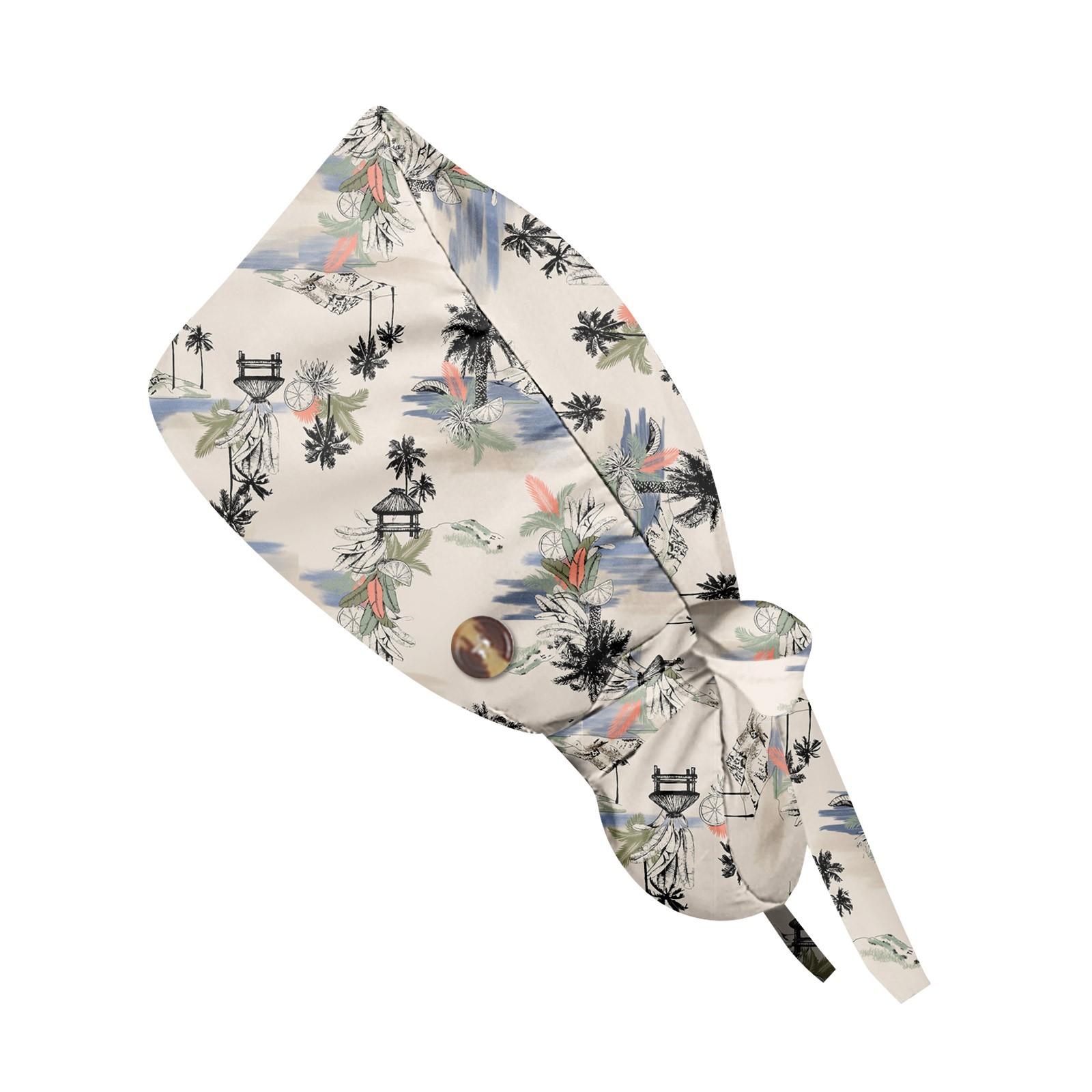 Chapeau de travail pour cheveux longs, casquette de travail réglable avec imprimé de dessin animé, pour Salon de beauté, soins infirmiers, chapeau chirurgical féminin, casquettes de gommage, accessoires