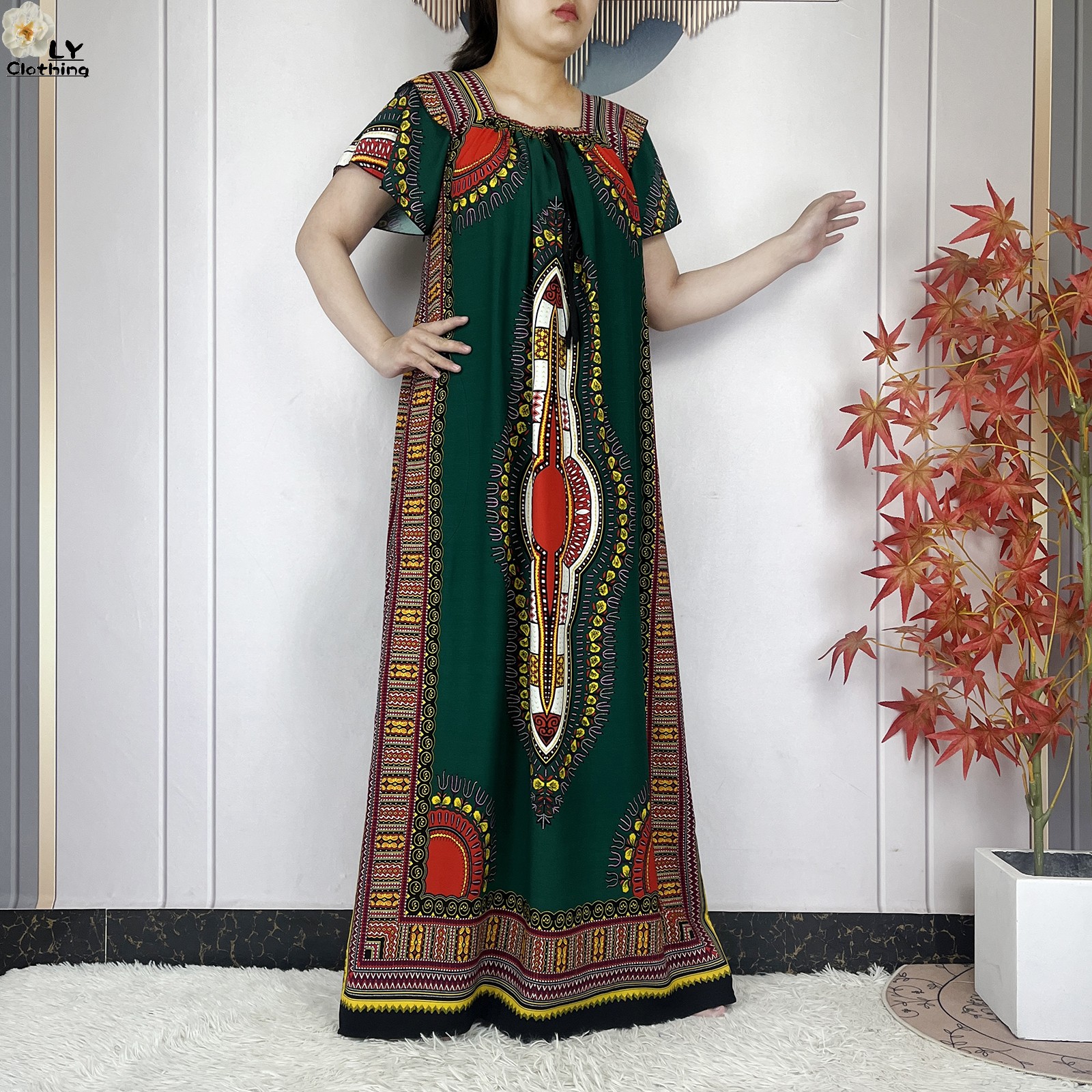 Abaya africain à manches courtes pour femmes, nouveau Style, mode d'été, Robe en coton, col bateau, Caftan ample, dubaï, Islam, Robe élégante