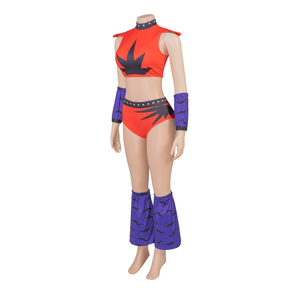 Jeu Roxy Wolf Cosplay Costume Sexy haut court pantalon ensemble femmes Roxanne loup Combat tenue Halloween fête Fantasia tenues