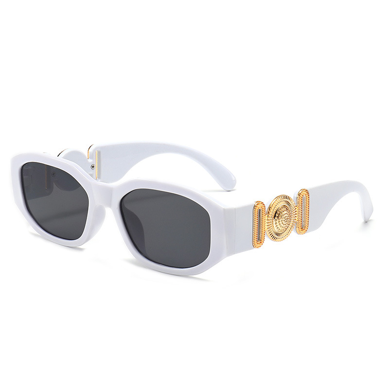 Petites Lunettes de Soleil Rectangulaires pour Homme et Femme, Protections Carrées Retro, Verres UV 400 Rétro Vintage, Accessoire pour Voyage