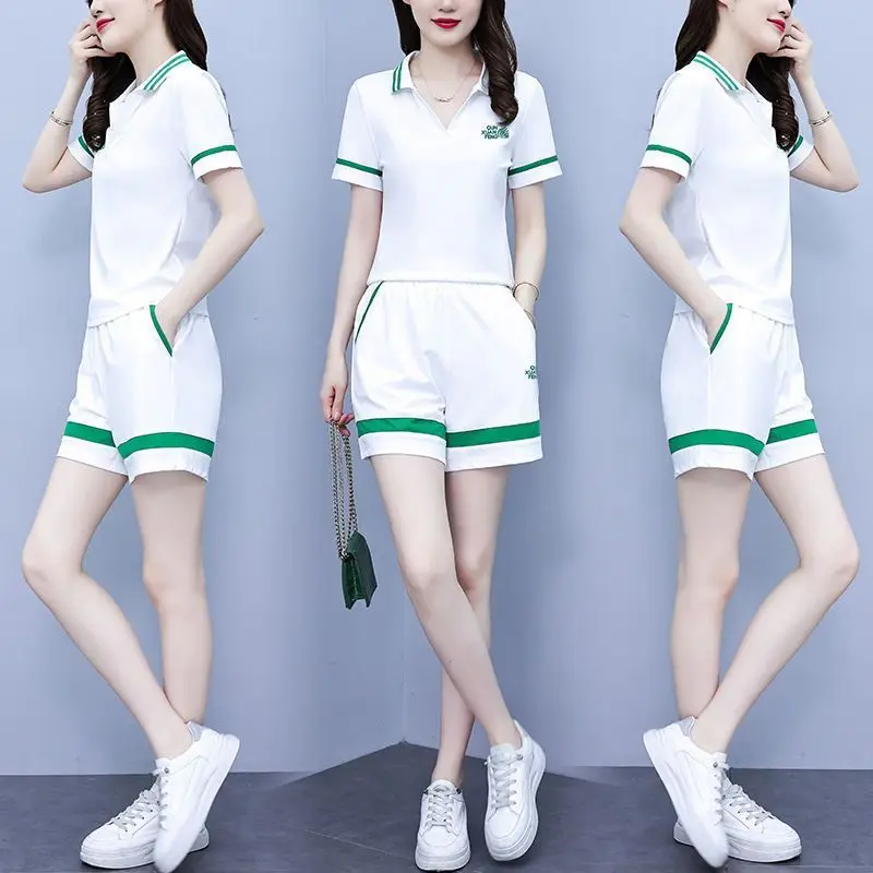 Costume de sport et décontracté en pur coton pour femmes, vêtements d'été, Style coréen, tendance, ensemble deux pièces à la mode, nouvelle collection