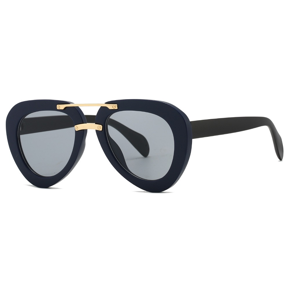 Lunettes de soleil tendance pour femmes et hommes, design pilote, rétro, décontractées, noires, unisexes, à la mode, pour voyage, Vintage, UV400