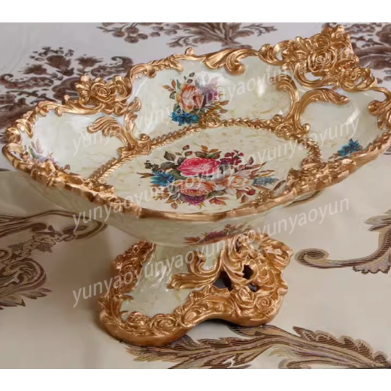 Assiette décorative en résine pour fruits secs, pour salon, table à café, table à manger, ou comme ornement artisanal pour armoire.