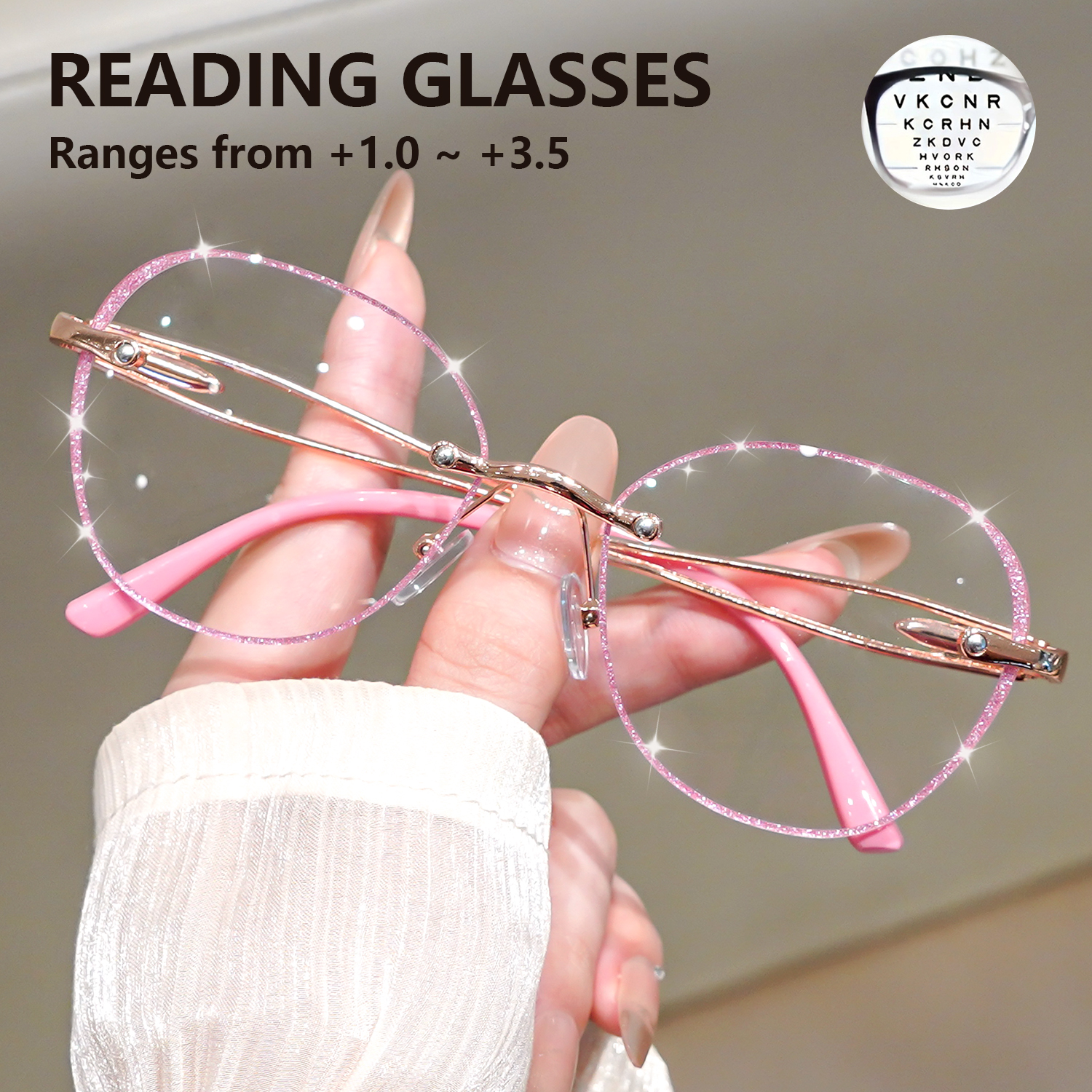 Lunettes de lecture pour femmes, lunettes de lecture tendance, lunettes élégantes à monture scintillante, lunettes de mode confortables pour femmes