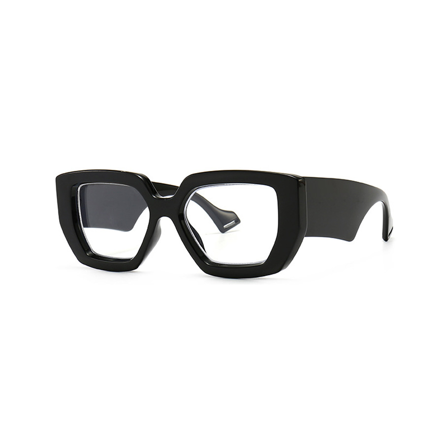 Lunettes de soleil carrées noires à grande monture pour femmes, verres transparents, lunettes décoratives pour vacances quotidiennes