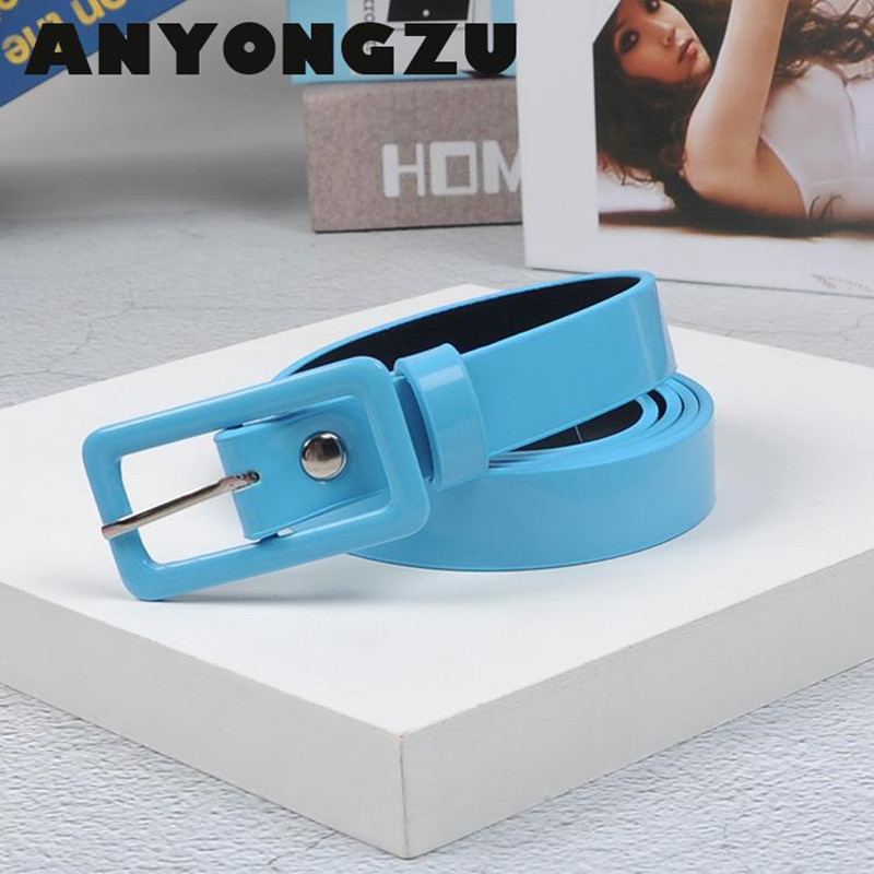 Ceinture fine décontractée et polyvalente pour femmes, 2cm, rouge, jaune, bleu, noir, surintendant américains, spectacle de mode, document bonbon