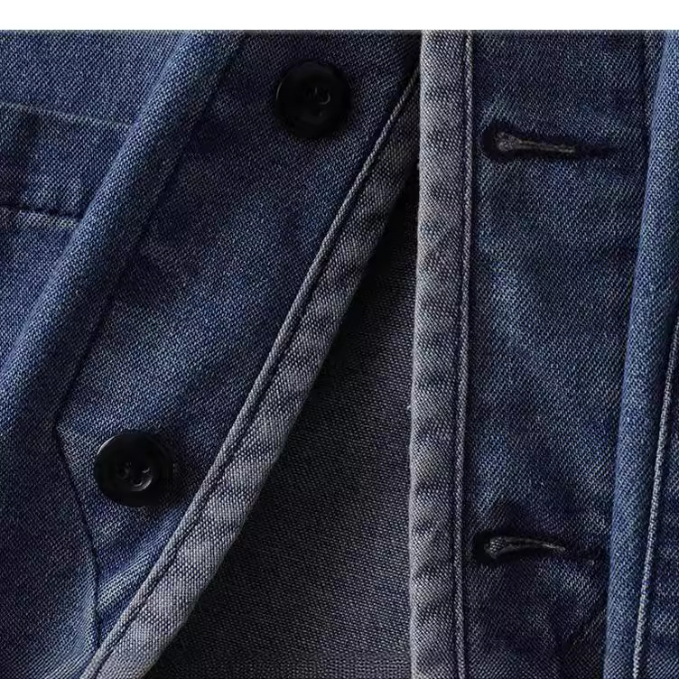 Amekaji japon rétro lavage lourd vêtements de travail vêtements 100% coton Denim veste hommes à la mode Cardigan haut taoïste Robe hommes veste