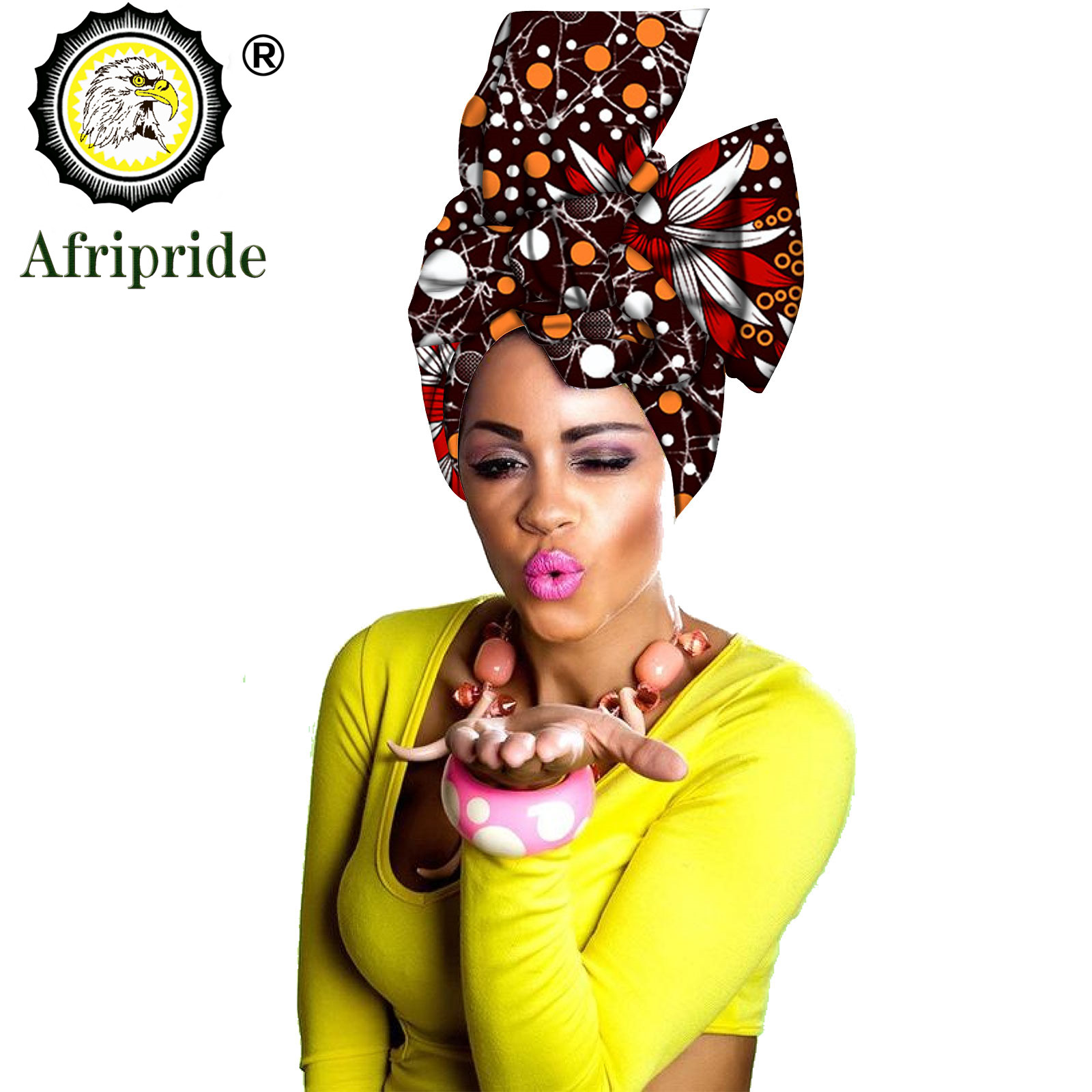 Nouvelle Mode Africaine 2026 : Foulard Turban Traditionnel Africain pour Femme en Coton Ciré 100% AFRIPRIDE Sexy S002