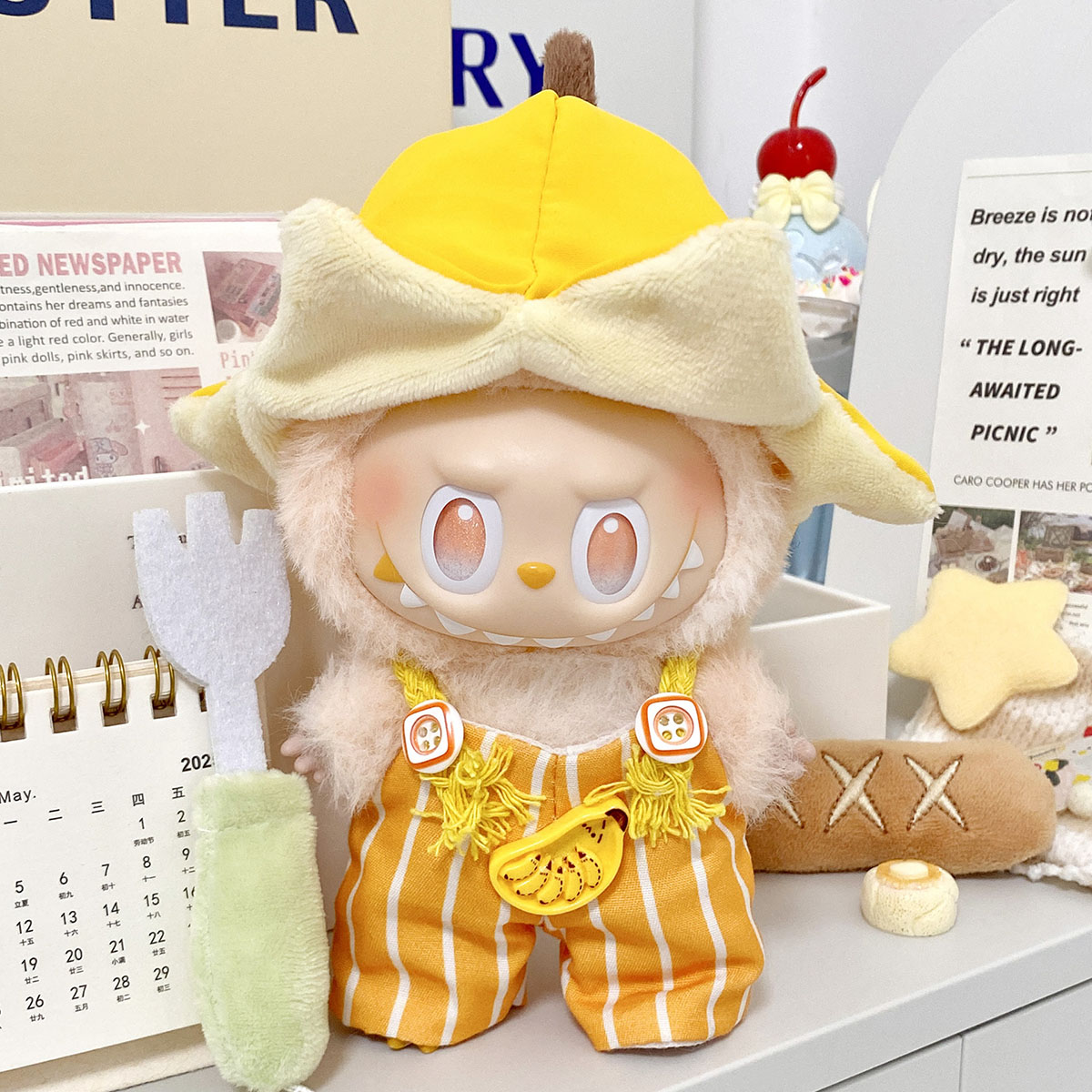 Poupée en peluche mignonne, vêtements de Style Clown de cirque pour poupée Labubu, vêtements de bricolage, accessoires de décoration, cadeau