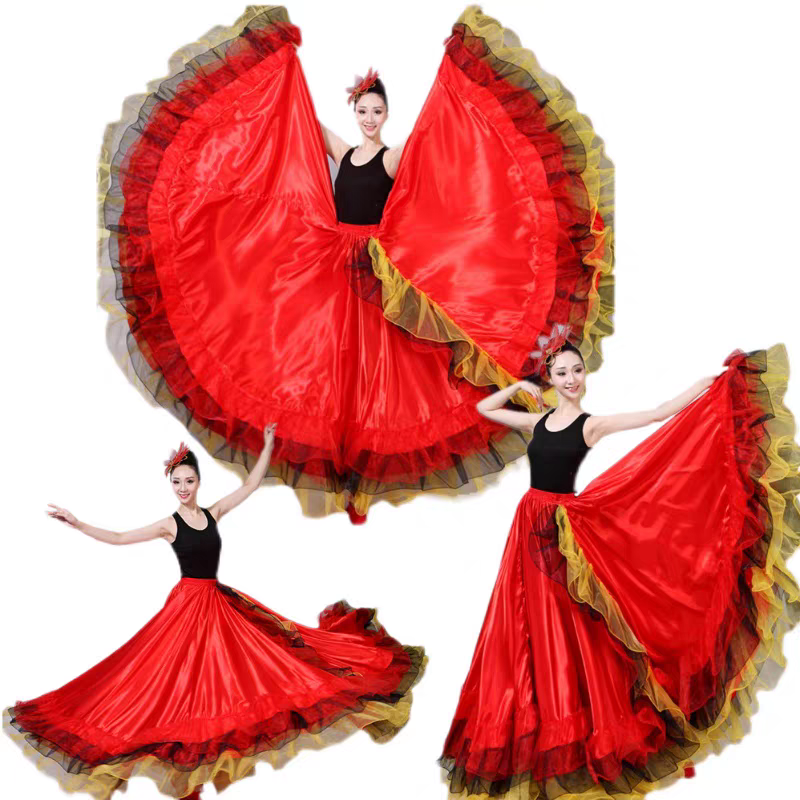 Grande Jupe Trapèze pour Femme, Costume de brevd'Espagne, Spectacle de brevd'Ouverture sur Scène, Vêtements de Scène, pour Fille Adulte, Nouvelle Collection