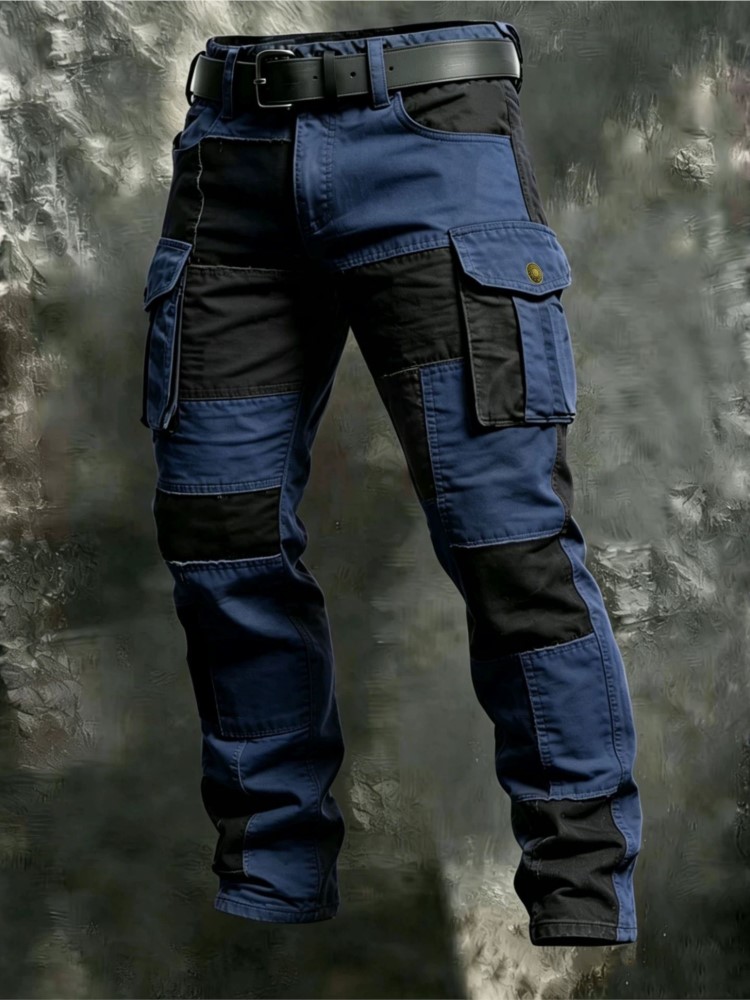Pantalon Cargo en Coton pour Homme, Kaki, Décontracté, Tactique, Joggers Cargo Multi-Poches, Noir, Style Militaire, Léger, Vêtement de Travail