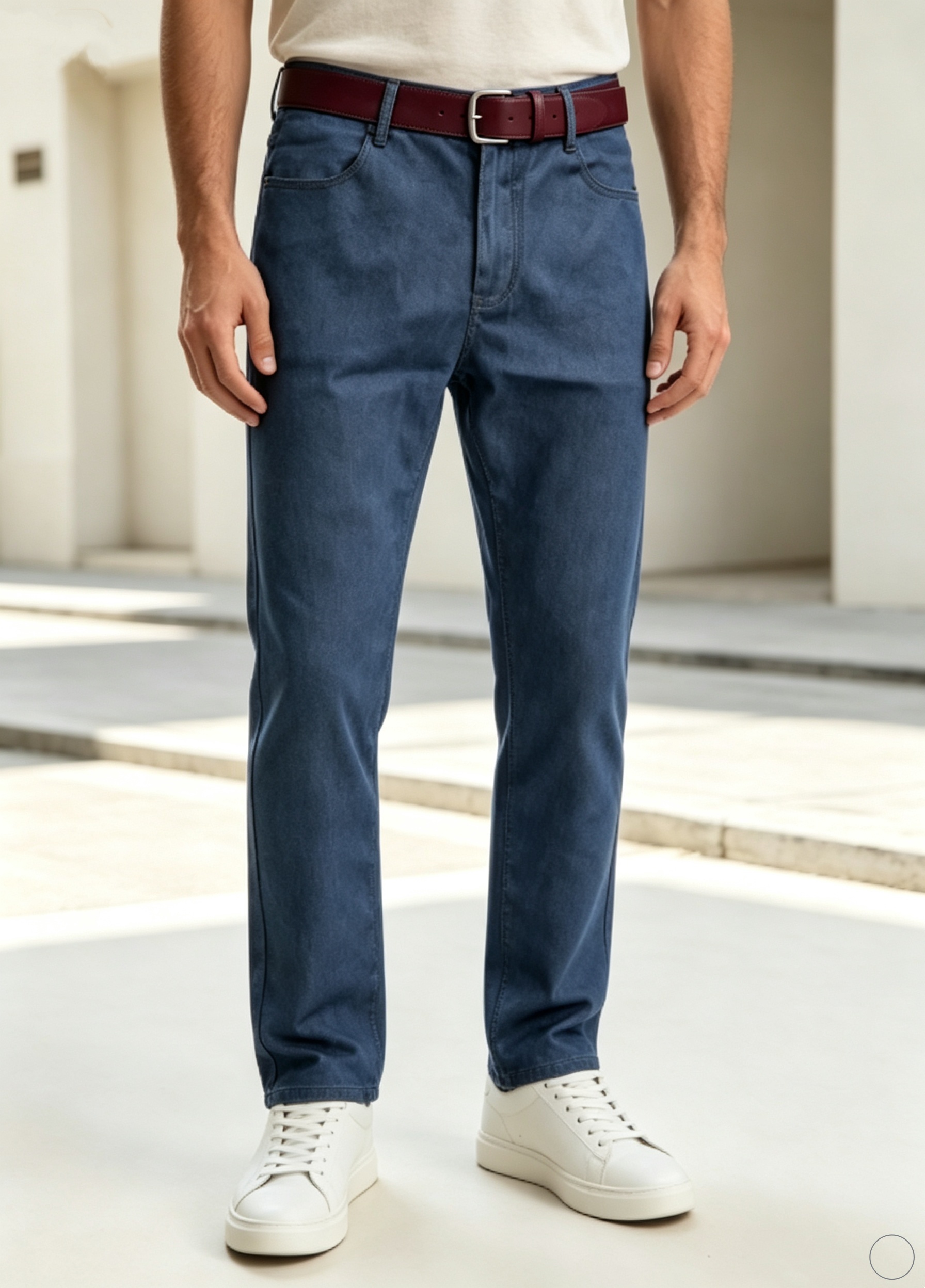 Pantalon en jean pour homme, coupe droite, bleu et noir, grandes tailles, style professionnel