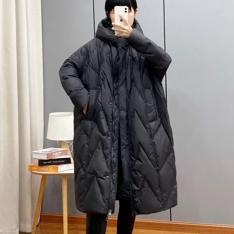 Manteau en duvet de coton pour femme, veste d'hiver, parka femme, vêtements d'extérieur longs à capuche, optique chaude, vêtements de neige, pardessus femme, nouveau, 2021