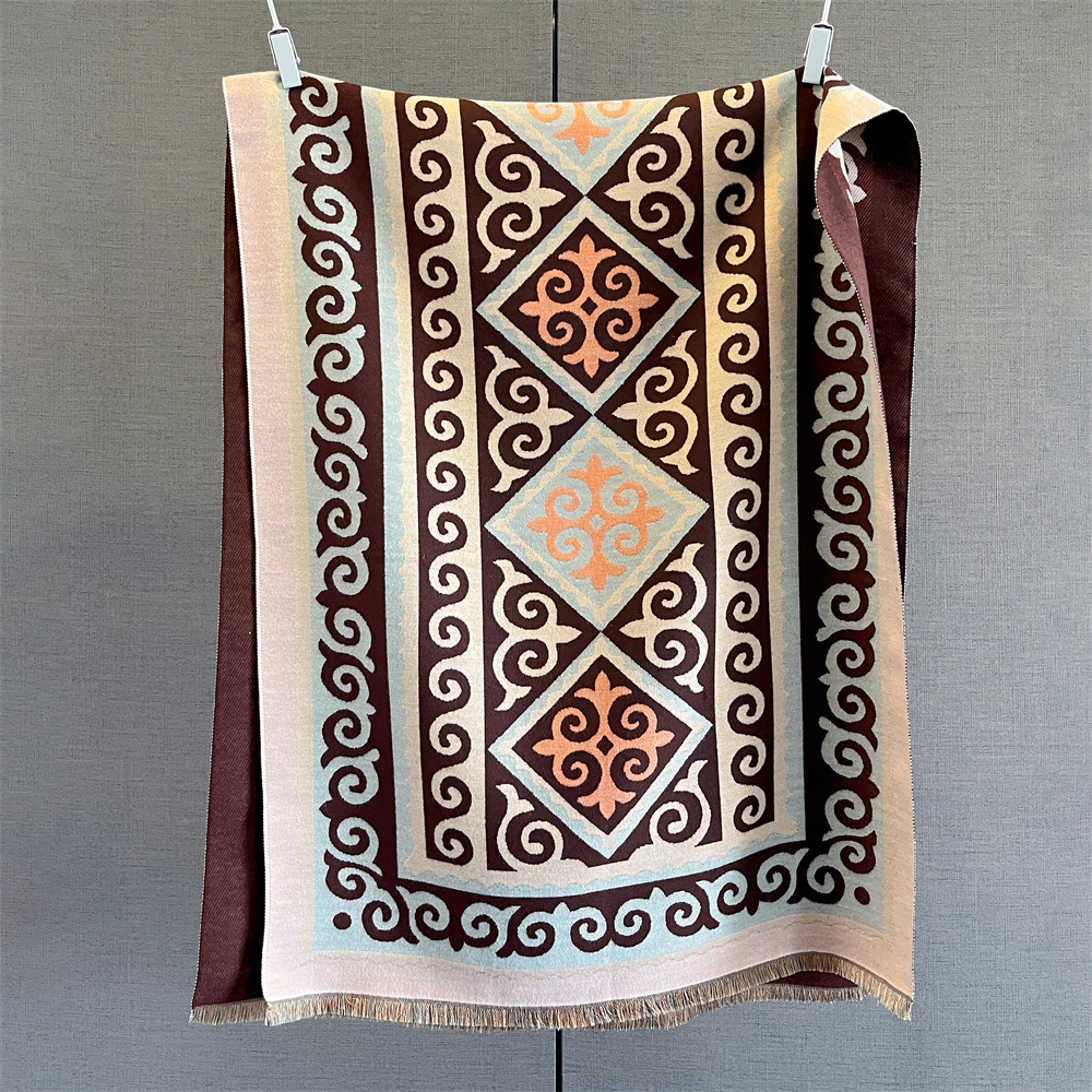 Écharpe de luxe en cachemire pour femme, châle imprimé, paréo doux, Poncho élégant, couverture épaisse et chaude, Pashmina, hiver