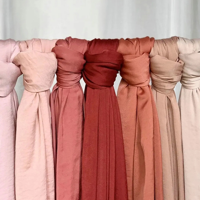 Crinkle rayonne Hijab Ramadan femmes musulmanes écharpe châles solide Foulard enveloppes grande taille plaine islamique Turban bandeaux Foulard