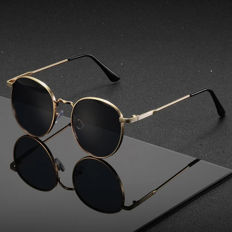 Lunettes de soleil noires ovales à petite monture, classiques, élégantes, accessoires d'extérieur, accessoires de plage, unisexes, 1 pièce