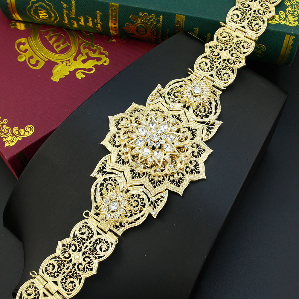 Ceinture Marocaine en Métal localité pour Femme, Bijoux de Mariage, Arabe et Algérien