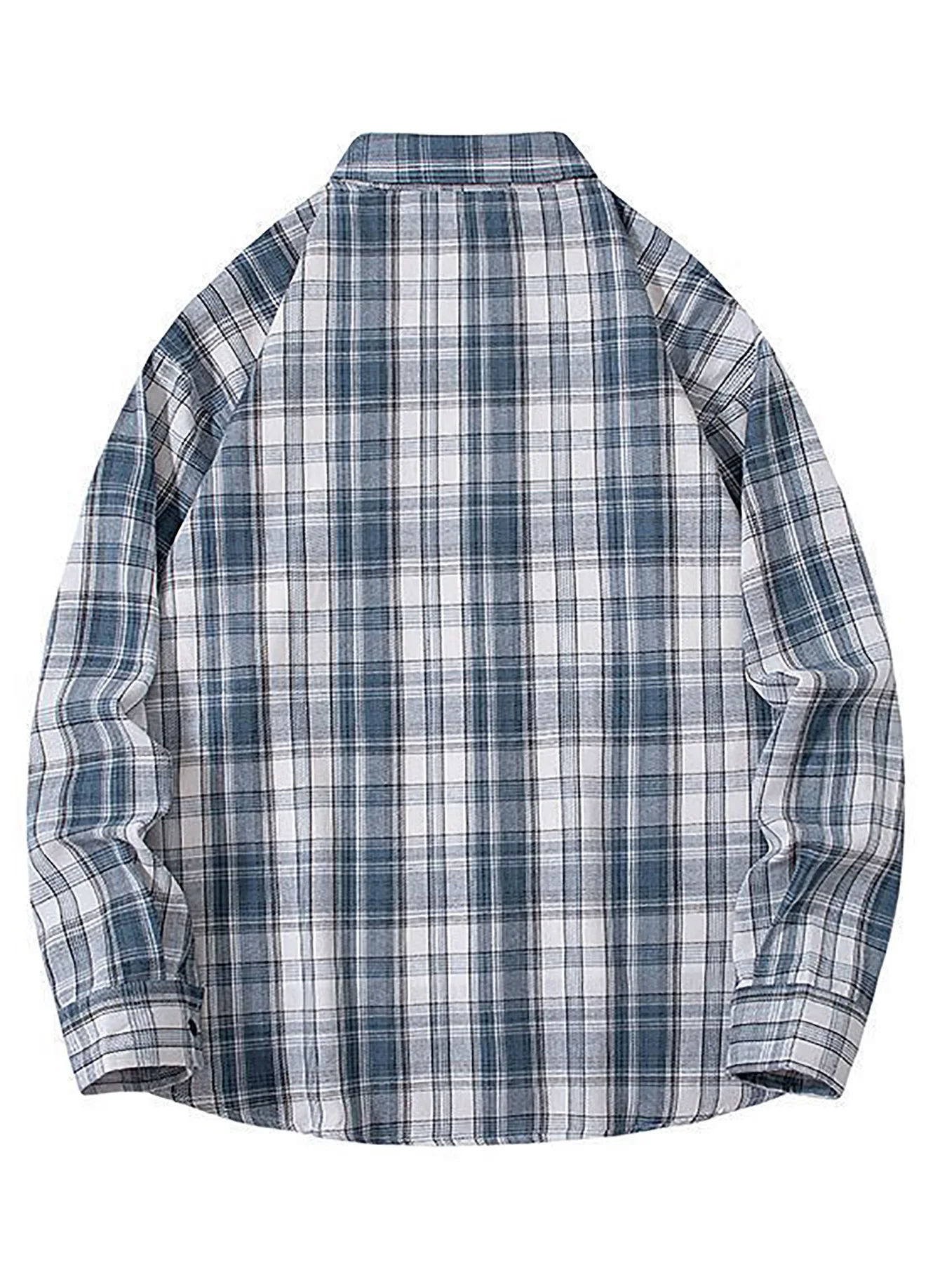 Chemise Homme Manches Longues Nouvelle Collection Printemps Style Rétro Cool Motif Quadrillé Japonais Grande Taille Col Chemise-Veste Coupe Standard Tendance Jeunesse
