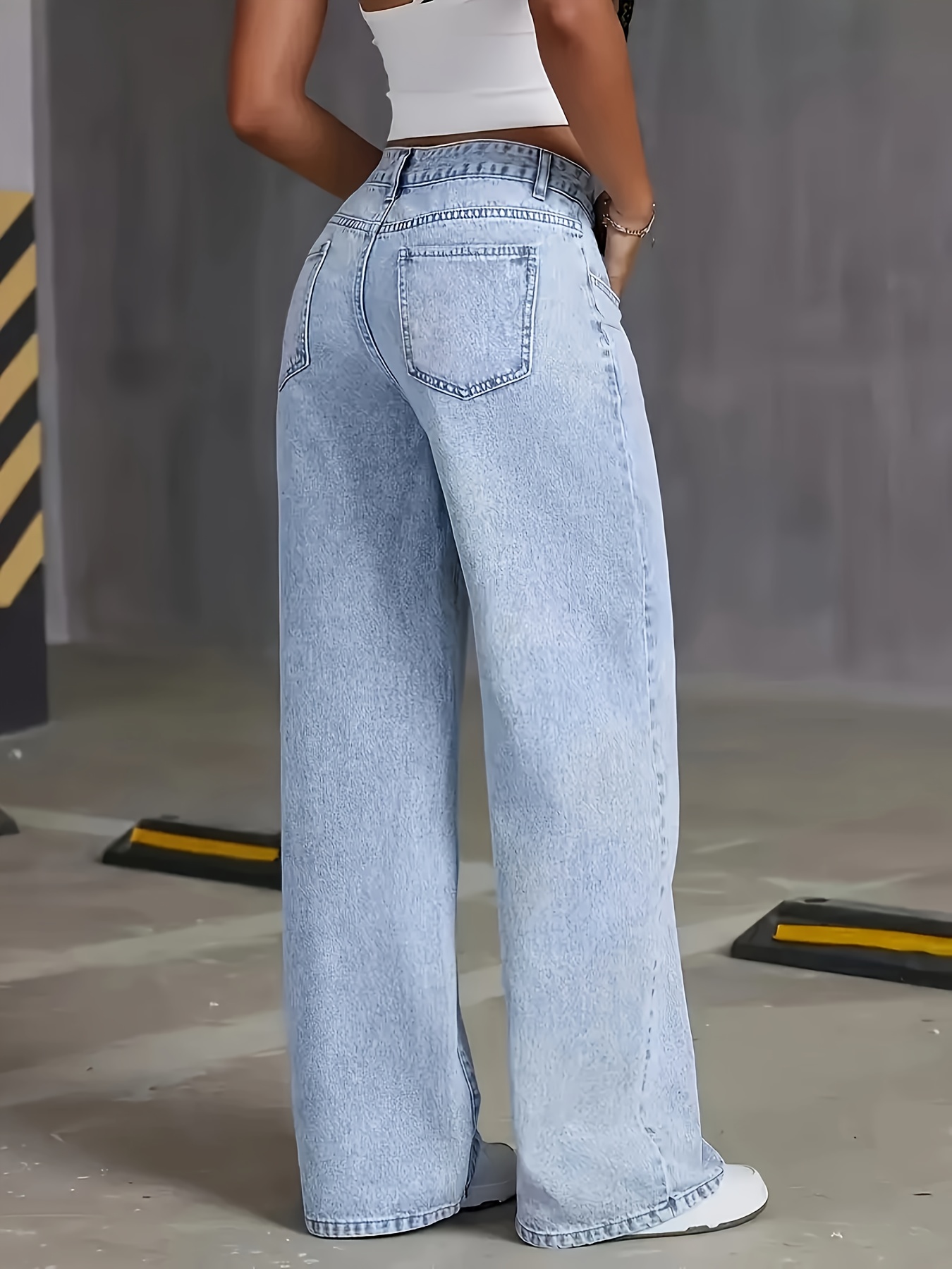 Jean pour femme Y2k, vêtements bleu clair, jambes larges, pantalon en Denim, ample, mode Simple, extensible, gratuit, quatre saisons, populaire, décontracté