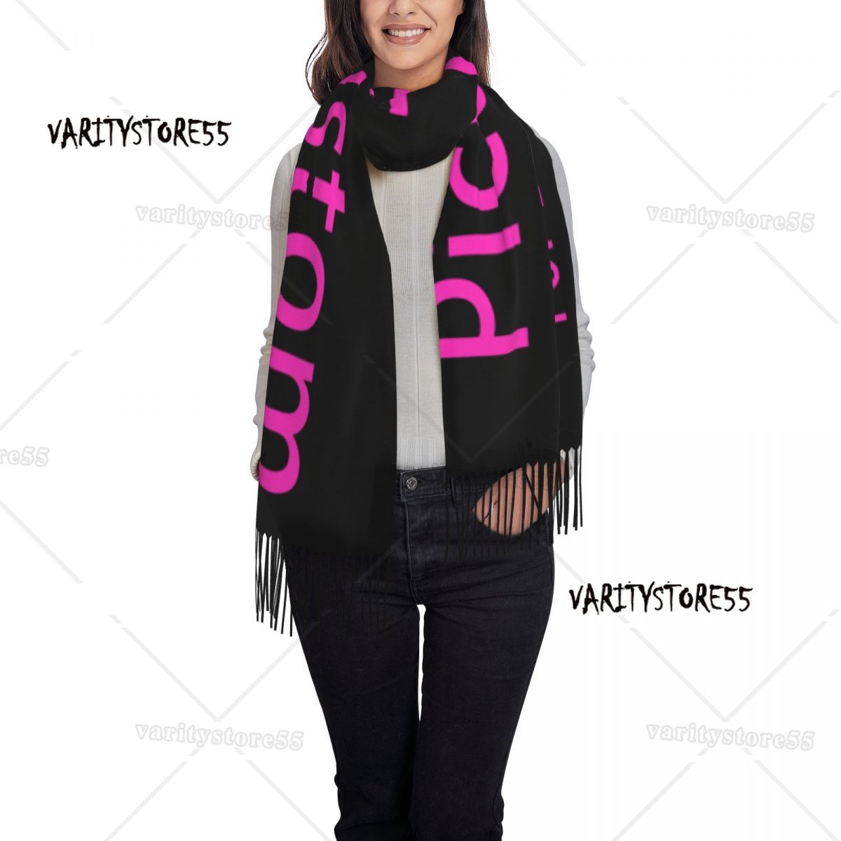 Écharpe Personnalisée avec Photo et Logo pour Homme et Femme, Châle Chaud et Rond, DIY, Hiver et Automne