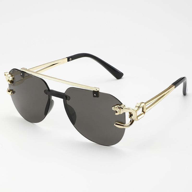 Lunettes de soleil Punk dégradées UV400, sans cadre, Vintage, pour femmes et hommes
