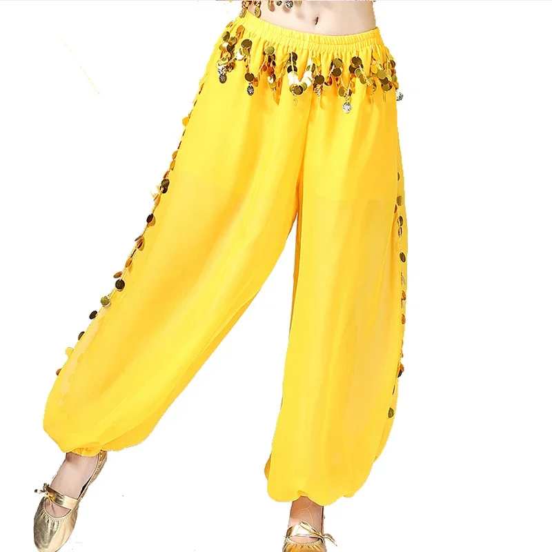 Pantalon de danse du ventre pour femmes, sarouel Genie, Costume Tribal de danse du ventre orientale, pantalon Bloomers brillant indien