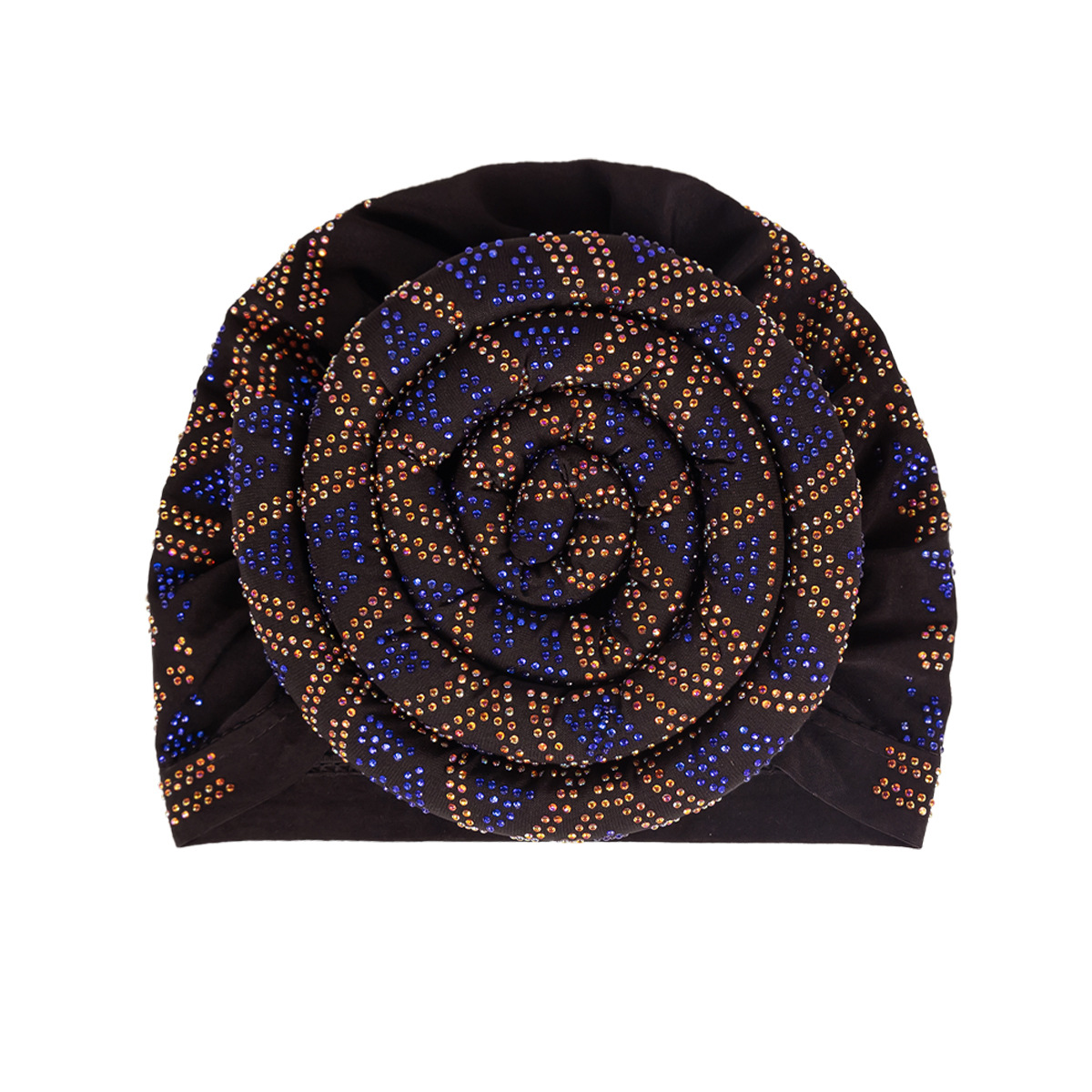 Plein diamants femmes beignet Turban casquette élastique musulman foulard Bonnet femme bandeau chapeau casquettes africaines dame cheveux accessoires