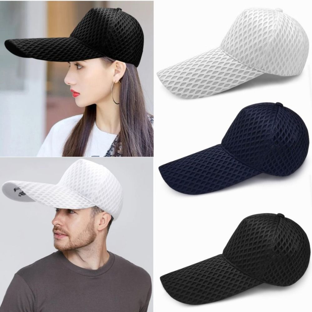 Chapeau de soleil à long bord pour homme, casquettes de baseball, pare-soleil, grande tête, maille, pêche, qualité, 14cm