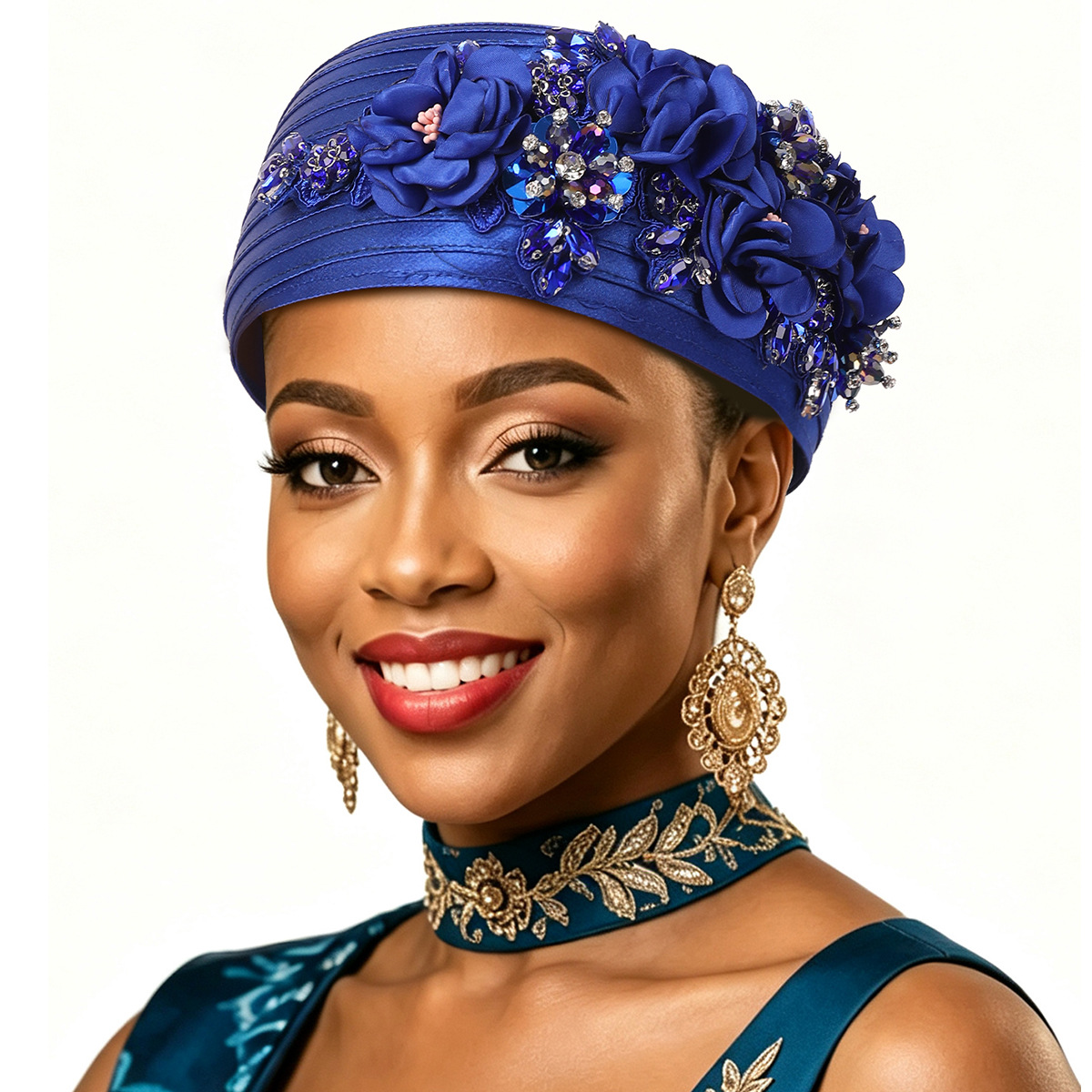 Turbans nigérians pour mariage traditionnel, Turban Femme Auto Gele, Turban africain, Bouquet déjà confectionné, Bonnet, Bandeaux de tête