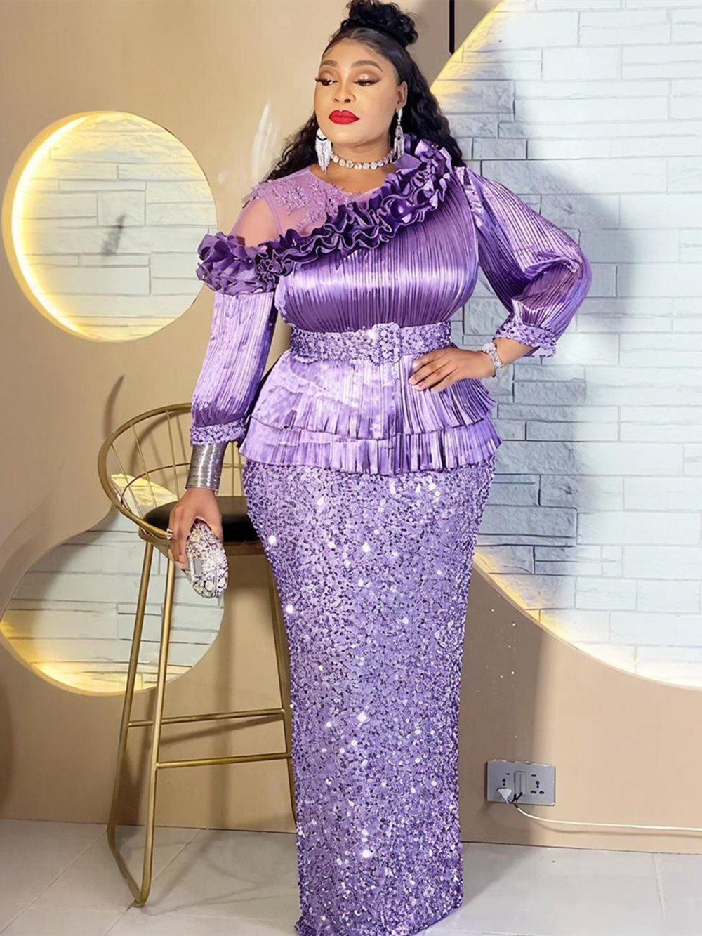 Robes de soirée africaines grande taille pour femmes Dashiki paillettes Maxi robe longue élégante 2026 robes de soirée de mariage musulmanes tenues