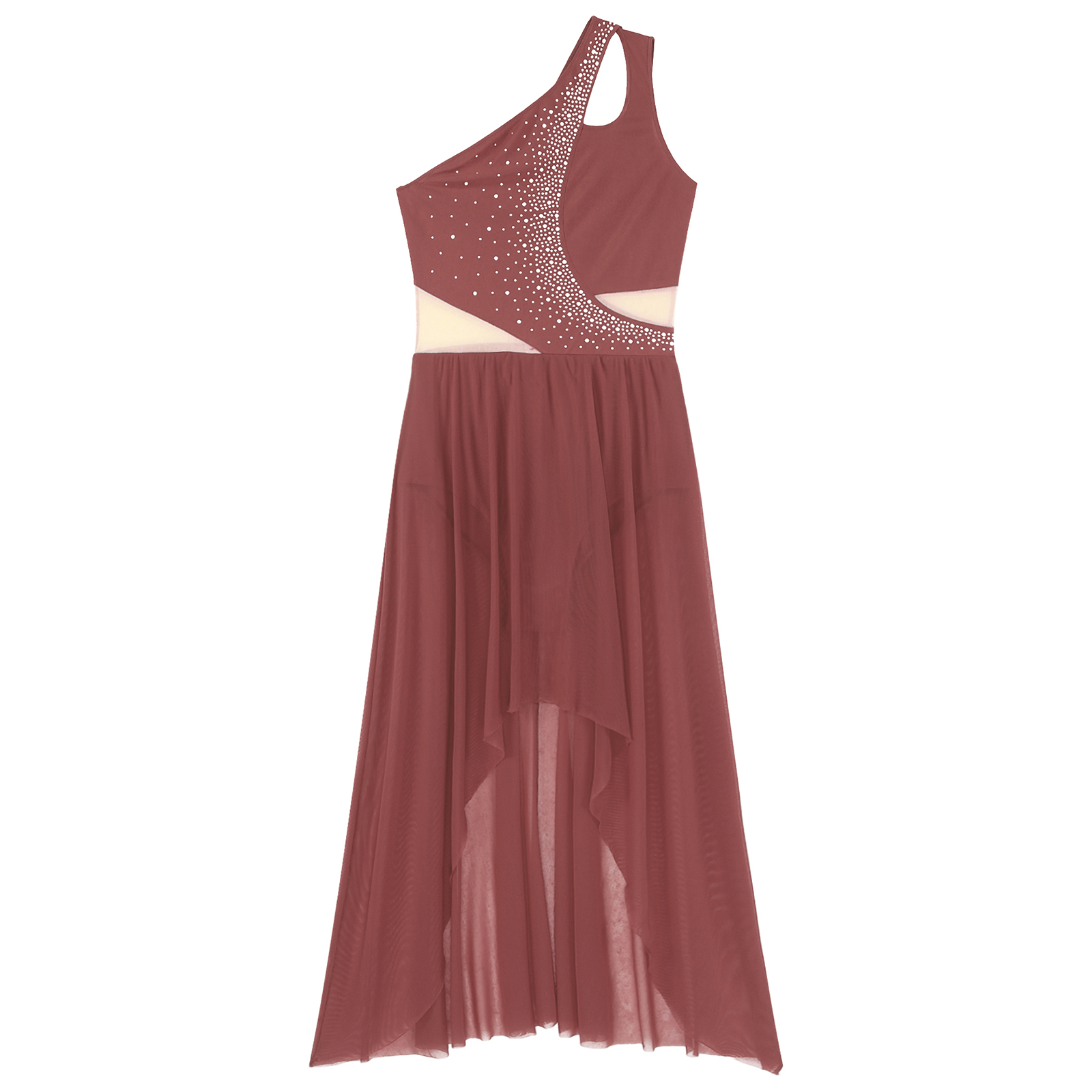 Robe de danse lyrique de ballet pour femmes, costume de ballerine, biscuits, une découpe de fibre initiée, robe fluide haut-bas, vêtements de danse