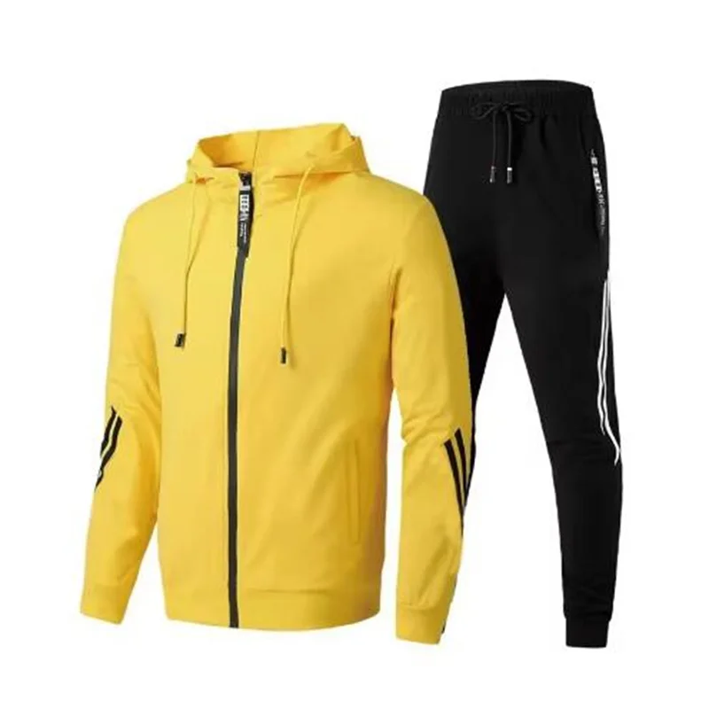 Ensemble Homme : Sweat à Capuche et Survêtement à Manches Longues – Tenue de Sport Décontractée et Tendance pour l'Extérieur 2025