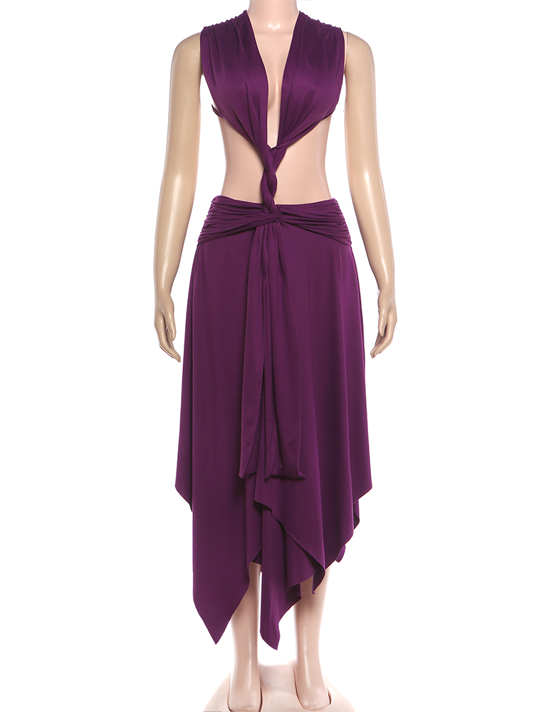 Robe sans taille pour femme, style 'Weird Puss', dos nu, patchwork, coupe asymétrique, effet galbe fessier, élégante, pour vacances d'été et soirées, Vestidos