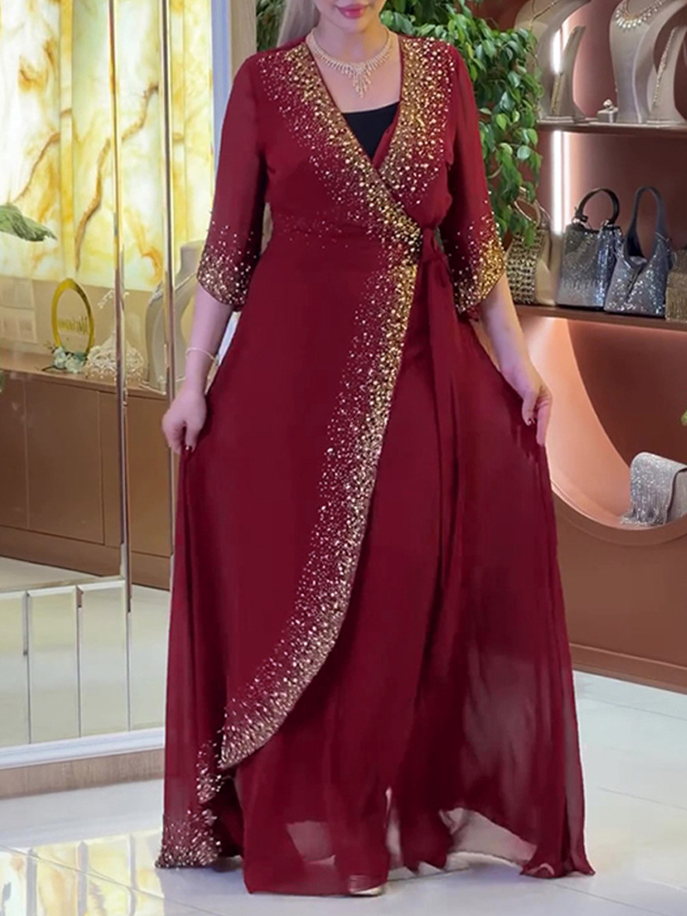 Abayas Eid Mubarak 2026 pour femmes, ensemble 2 pièces, caftan marocain, vêtements islamiques, mode musulmane, robes en mousseline, robes de soirée d'anniversaire