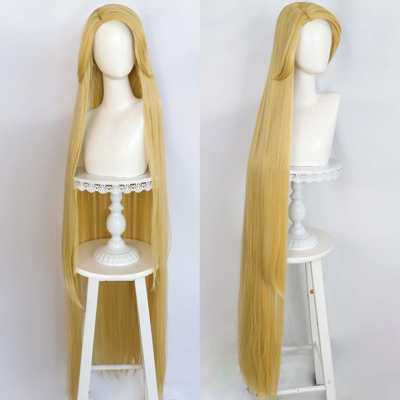 Perruque Cosplay Raiponce Princesse pour Femme, Cheveux Blonds Plus Riches, Halloween, Play 303
