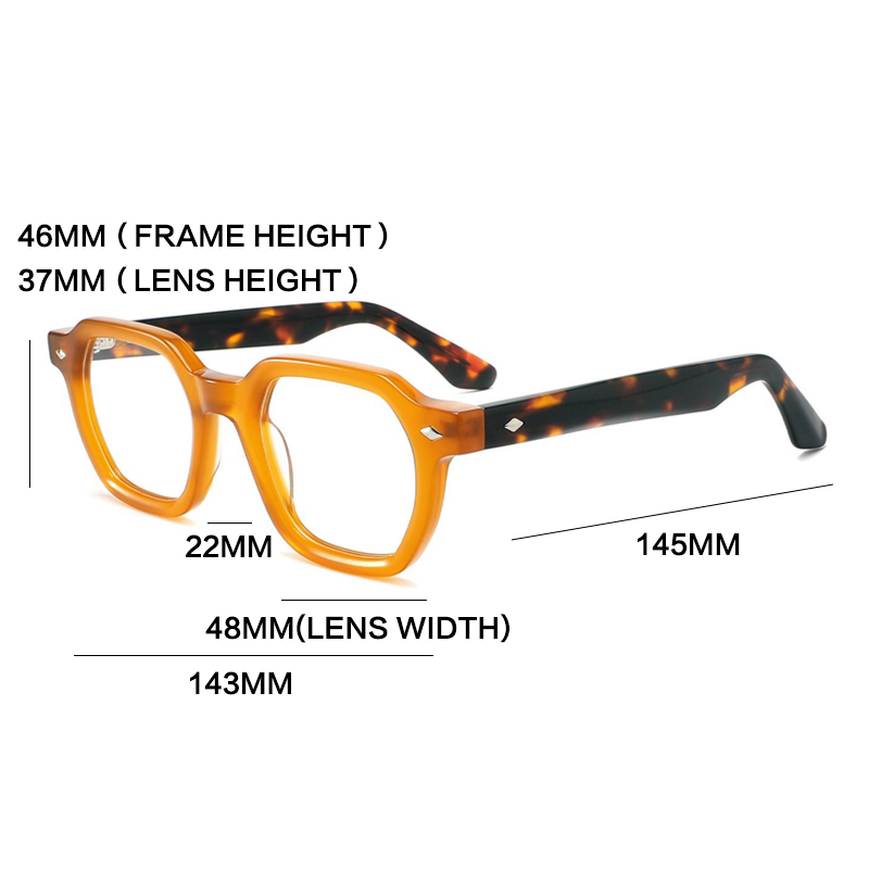 Monture de lunettes en acétate faite à la main pour hommes et femmes, Vintage, Ultra légère, carrée, rétro, marque de luxe japonaise, lunettes de styliste