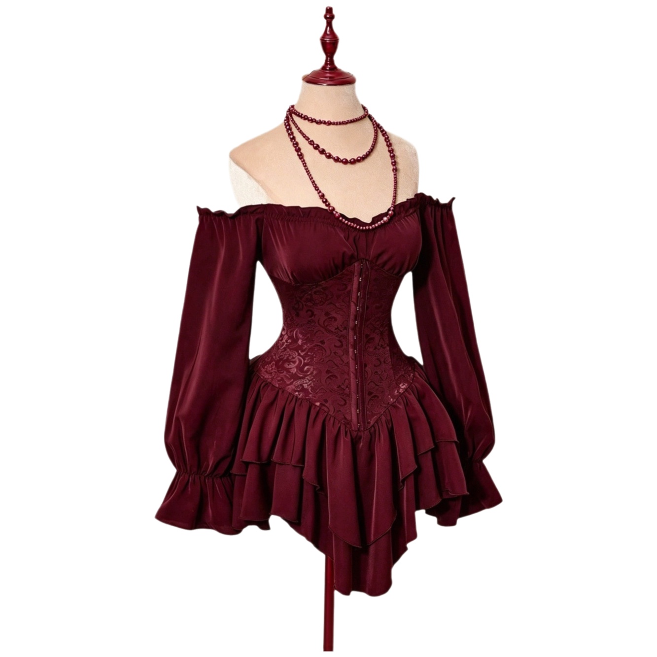 Robe de Demoiselle d'Honneur Élégante et Amincissante à Broderie Florale, Ourlet Court, Épaules Volantées, Sans Manches, Taille Haute, Coupe Trapèze pour Femme