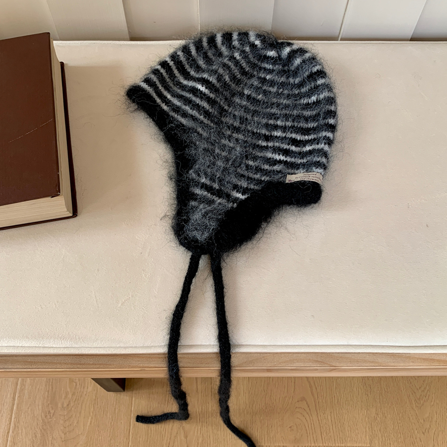Chapeau d'hiver en laine tricoté pour femmes, bonnet rayé, Baggy, chaud, coupe-vent, cagoule de Ski en plein air, décontracté, nouveau