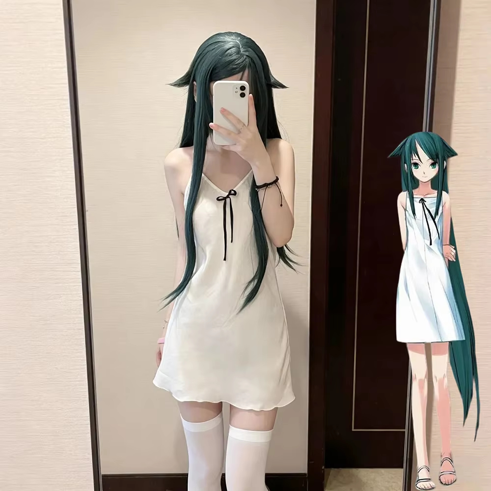 Costume de Cosplay Anime The Song of Saya Saya pour femmes, robe de nuit blanche, jupe camisole, vêtements de carnaval d'été