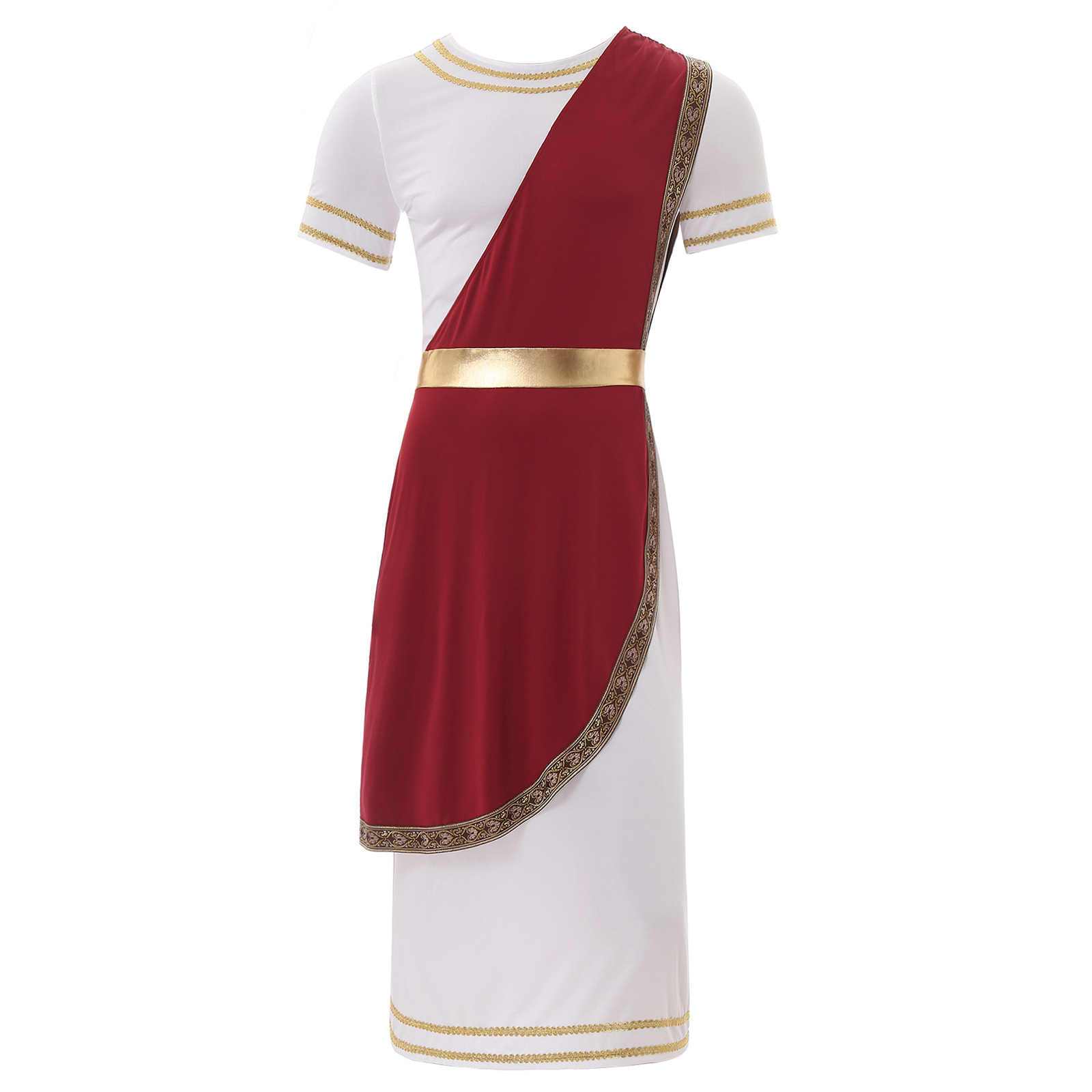 Tunique empereur romain pour hommes, Robe à manches courtes, Costume de dieu grec, Halloween, Cosplay, gladiateur, chevalier médiéval, guerrier, tenues de Cosplay
