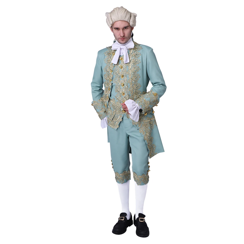 Costume victorien pour hommes du 18ème siècle, manteau de régence, veste Marie Antoinette, Costume de fête d'halloween